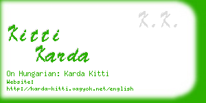 kitti karda business card
